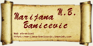 Marijana Banićević vizit kartica